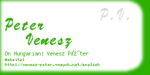 peter venesz business card